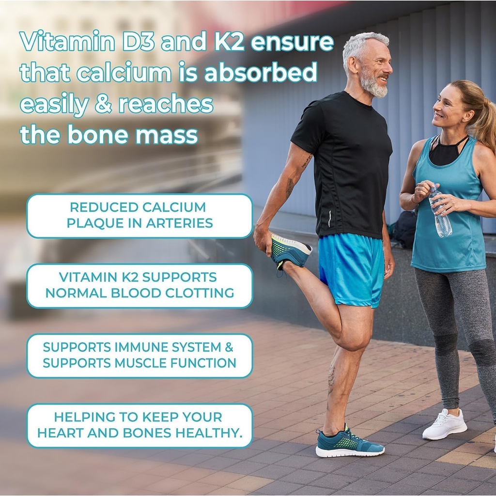 Biovitalia Plant Based Vitamin D3 + K2 60 Capsules for Men & Women | Dietary Supplement | Supports Immune System & Bone Health | Promotes Calcium Absorption - 60 Vegan Capsules 5