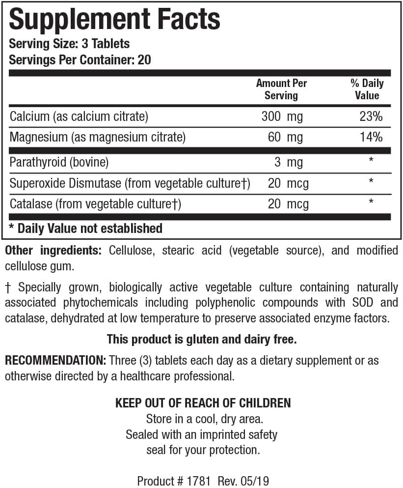 Biotics Research CaMg-Plus Calcium Magnesium Supplement with Parathyroid, Aids in Bone and Dental Health, Muscle Relaxation, Supports Cardiovascular Health, Thyroid Support 60 Tablets 3