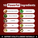 Herbtonics Testosterone Support Supplement for Men - Korean Panax Ginseng & Tribulus Terrestris - Supports Healthy Energy, Strength & Stamina - 60 Vegan Capsules 4