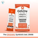 GoLive Prebiotic and Probiotic for Women, Men, Kids. Tangerine Turmeric Synbiotic Powder w/ L-Glutamine, Vitamin D3, Electrolytes. For Gut Health, Digestion, Metabolism, Immunity 15-50B CFUs. 3