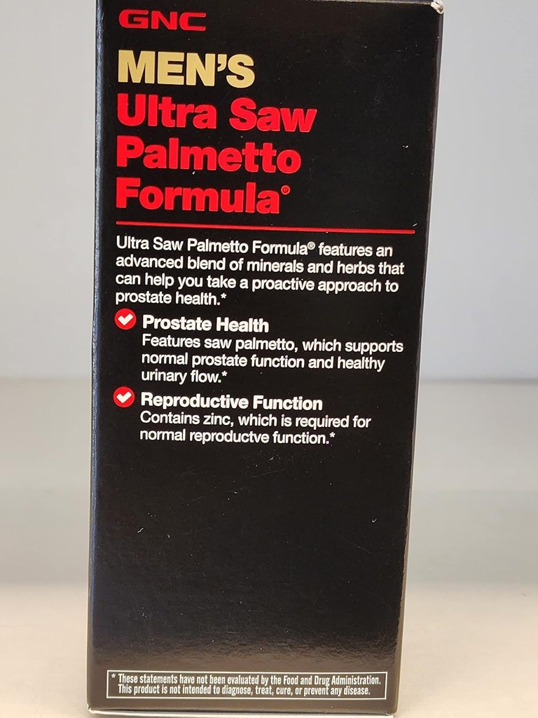 GNC Men's Ultra Saw Palmetto Formula, Supports Normal Prostate Function, 120 Softgels 3