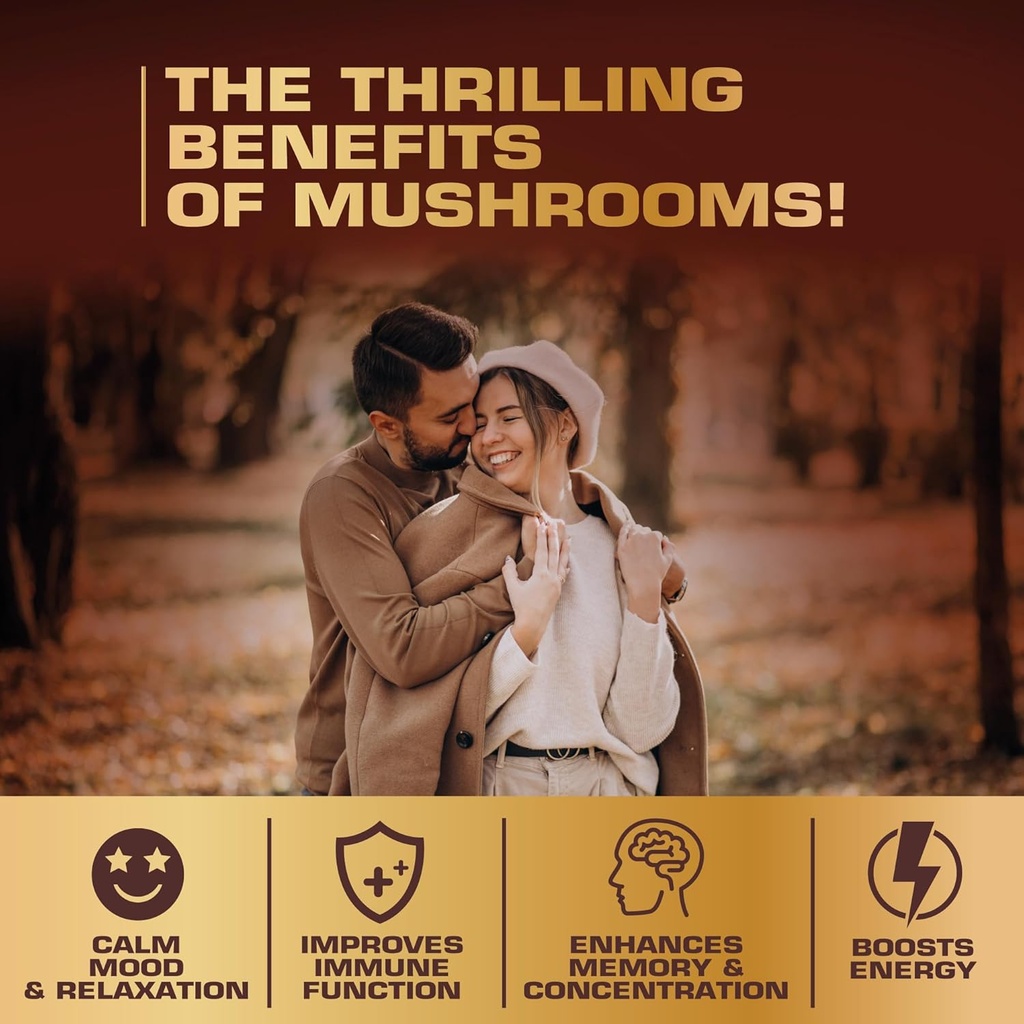 Organic 10X Lion’s Mane Mushroom Gummies for Kids Adults (4350mg) - Gluten Free Daily Supplement Complex Blend with Reishi Turkey Tail Shiitake 4