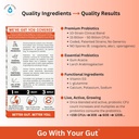 GoLive Prebiotic and Probiotic for Women, Men, Kids. Tangerine Turmeric Synbiotic Powder w/ L-Glutamine, Vitamin D3, Electrolytes. For Gut Health, Digestion, Metabolism, Immunity 15-50B CFUs. 6