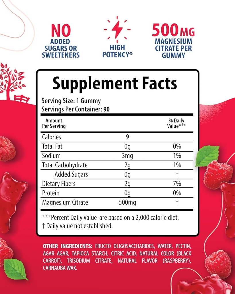 SUNNY SAM Magnesium Gummies for Kids & Magnesium Gummies for Adults - 500mg - Calm Magnesium Chews - Magnesium Citrate Chewable Supplement for Mood & Muscle Support 4