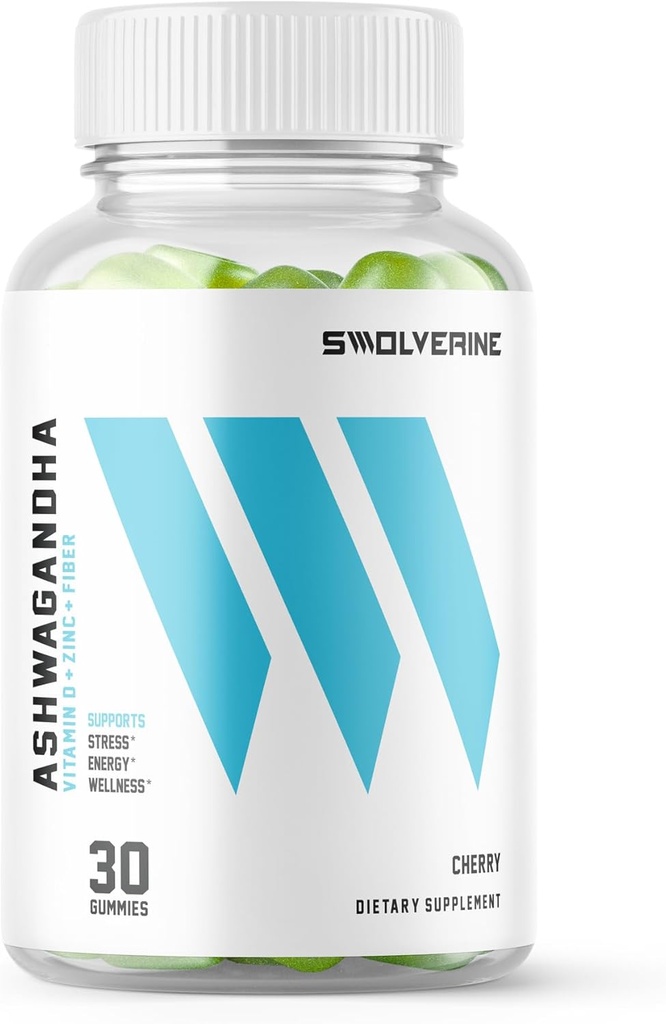 Swolverine Ashwagandha Vitamin Gummies | Zinc, Vitamin D, Relax, Sleep, Strength, Non-GMO, Vegan - Cherry (60 Count) 5