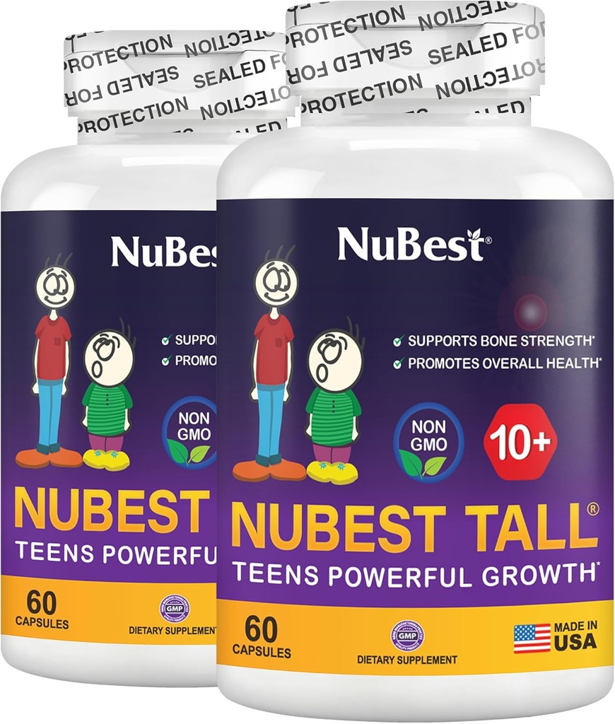 NuBest Tall 10+ - Advanced Bone Strength Formula - Supports Immunity, Healthy Development & Optimal Wellness - for Children (10+) & Teens Who Drink Milk Daily - Pack 2 | 2 Months Supply 2