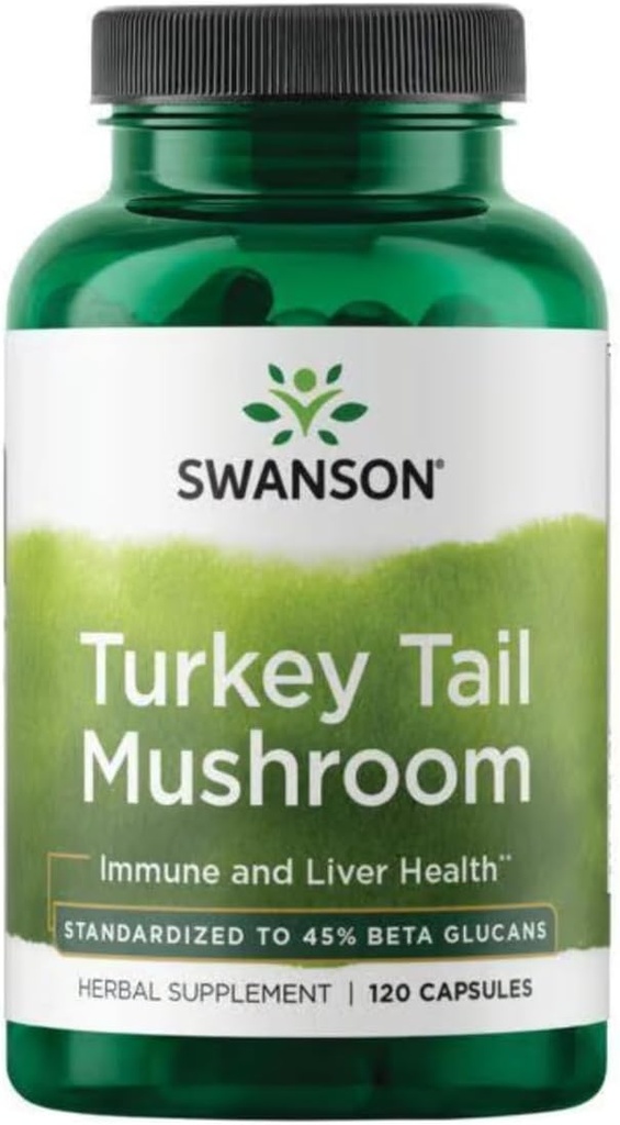 Swanson Turkey Tail Mushroom - Herbal Supplement Promoting Immune System & Cellular Health - Natural Formula Promoting Liver Function & Defense - (120 Capsules, 500 mg) 2