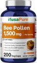 NusaPure Bee Pollen 1500mg 200 Veggie Caps (100% Vegetarian, Non-GMO, Vegan) Naturally Occurring Proteins, Aminoacids 2