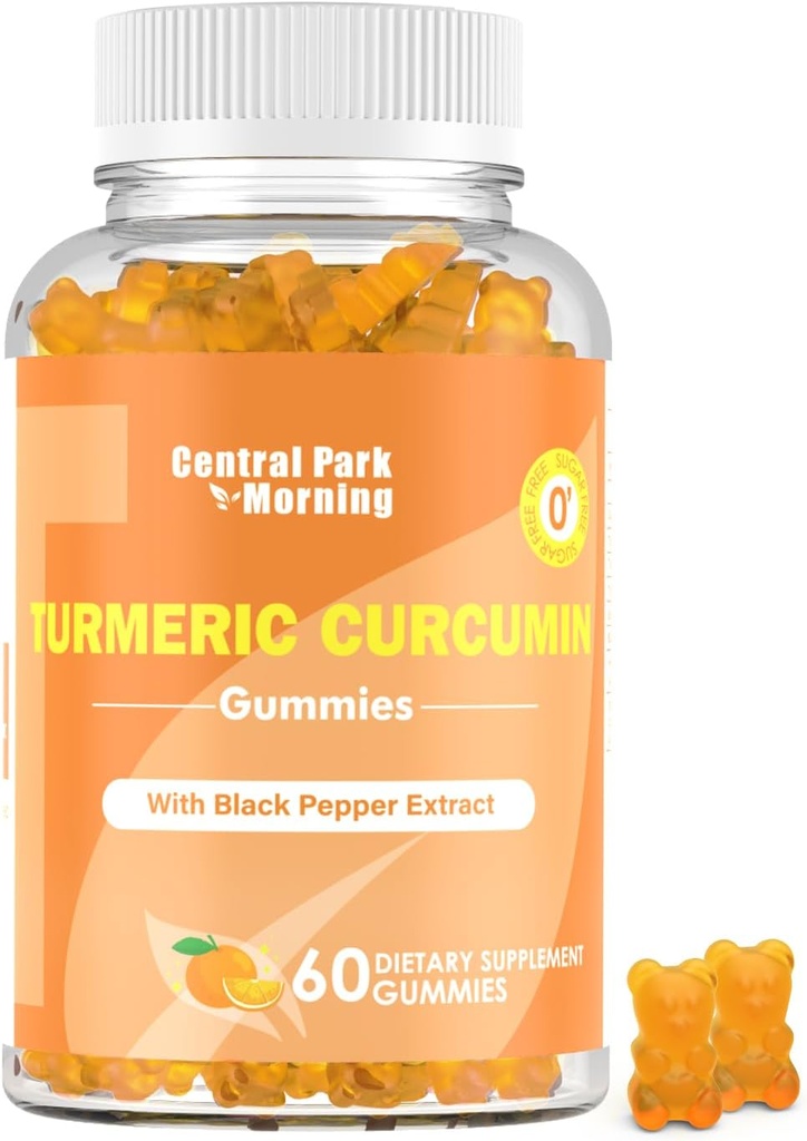 Turmeric Curcumin Gummies, Extra Strength Joint Support Gummies with Turmeric Curcumin, Vegan Non-GMO, Dietary Supplement, 60 Count 2