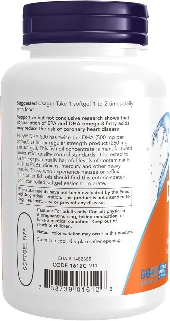 DHA-500, 90 Softgels by Now Foods (Pack of 2) 3
