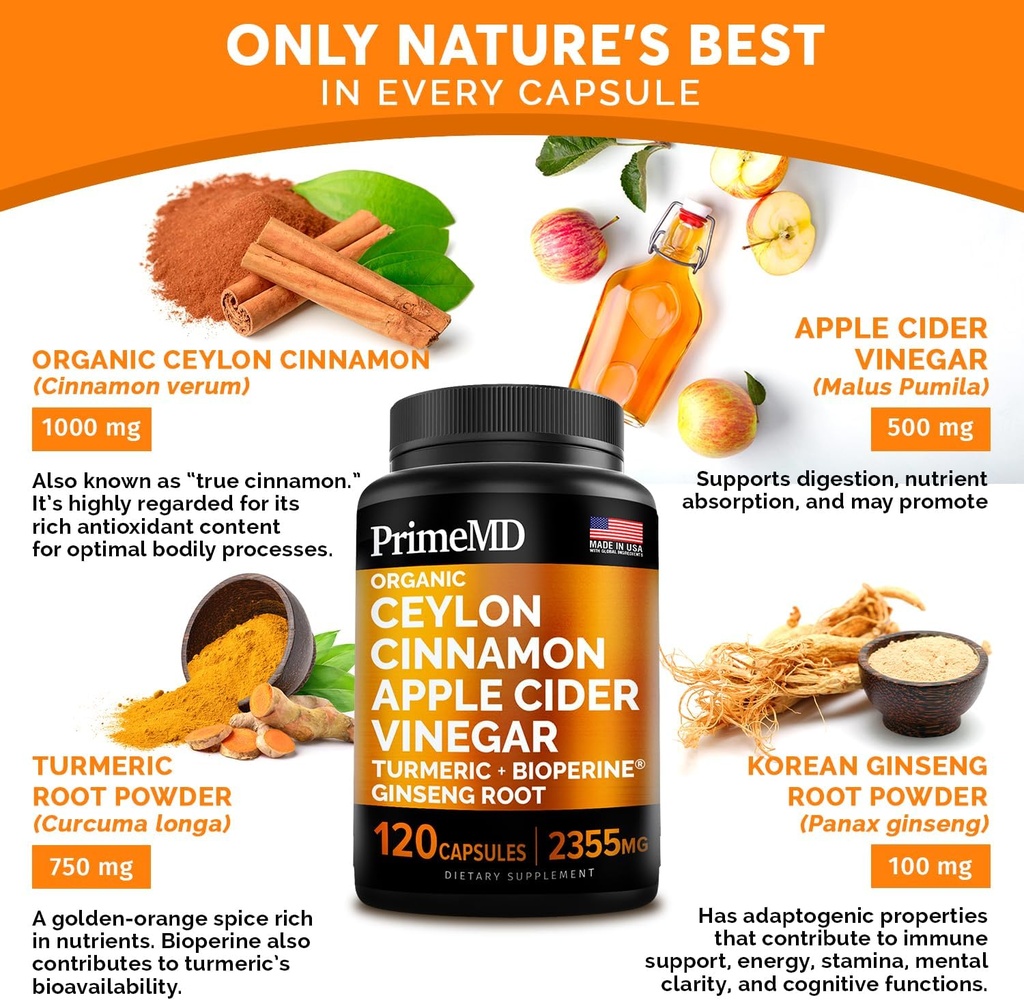 4-in-1 Liquid Biotin Collagen Keratin Saw Palmetto Drops (2 fl oz - 2 Pack) & 5-in-1 Ceylon Cinnamon w Turmeric & Ginseng Root (120ct) Bundle - Hair, Skin, Nails, & Immune Support Supplement 4