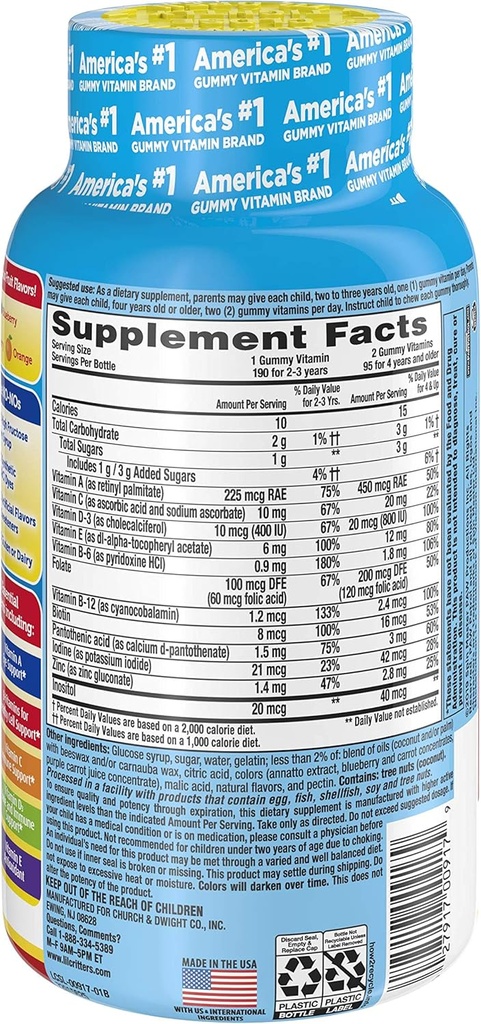 L'il Critters Paw Patrol & Gummy Vites Kids Multivitamin Gummies, 190 Count Cherry, Strawberry, Orange, Pineapple and Blueberry Flavors 4