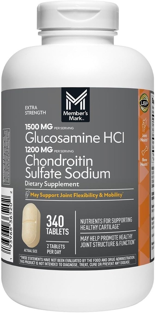 Members Mark Triple Strength Glucosamine Chondroitin (340 Count) 2