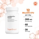 Supersmart - Lactobacillus Gasseri 12 Billion CFU per Day - Probiotic Supplement | Non-GMO & Gluten Free - 60 DR Capsules (Delayed Release) 6