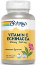 SOLARAY Vitamin C & Echinacea Root | Healthy Immune System Support w/ 500 mg VIT C & 300 mg Echinacea Per Capsule | Non-GMO & Vegan | 120 VegCaps 2