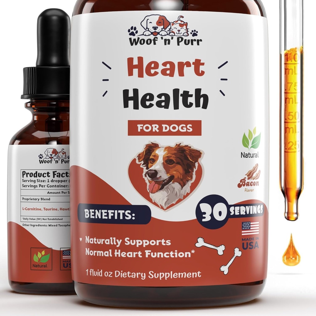 Dog Heart Health - Helps to Support Cardiovascular Function & Overall Heart Health - Dog Heart Supplements - Heart Supplements for Dogs - Cardiac Support for Dogs - Heart Health for Dogs - 1 fl oz 2