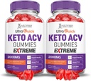 Justified Laboratories (2 Pack Ultra Quick Keto ACV Gummies Extreme 2000MG Ultraquick Keto Gummies Apple Cider Vinegar Formulated with Pomegranate Beet Juice Powder B12 Vegan Non GMO 120 Gummys 2
