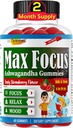 Therefore Max Focus Ashwagandha Calm & Focus Gummies for Kids & Teens, Support Calm Mood, Relaxation, Anti Stress, Memory, Energy, Relaxation, Low Sugar Vegan, Fruity Flavored- 60 Gummies 2