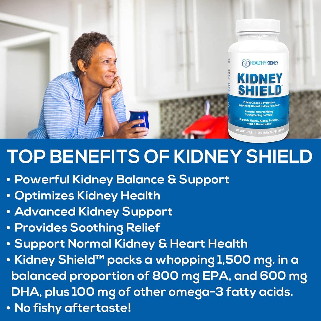 Kidney Shield Fish Oil Renal Supplement & Pure Kidney Essential Aminos 5