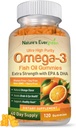 Extra Strength Omega 3 Fish Oil Gummies with DHA & EPA | Ultra High Purity Omega 3 Gummy Supplement for Healthy Heart, Joint & Brain Support | Nature's Vitamins, Orange Flavor | 120 Gummies 2