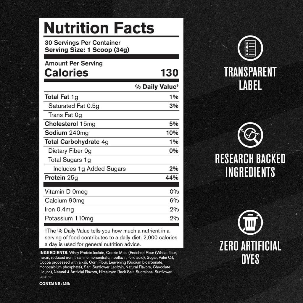 Jacked Factory Authentic ISO Grass Fed Whey Protein Isolate Powder - Low Carb, Non-GMO Muscle Building Protein w/No Fillers, Post Workout Recovery, Cookies & Cream 6
