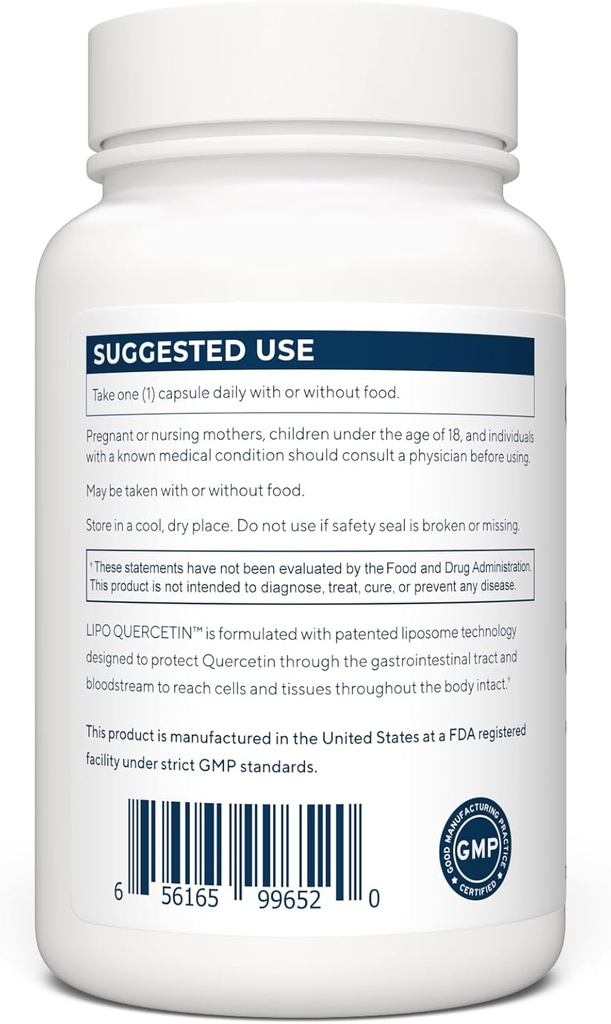 Renue By Science Quercetin | High Strength Liposomal Quercetin Supplements | 90 Quercitin Capsules - 150mg Quercetin per Serving | Non-GMO | Made in The USA & Third-Party Tested 4