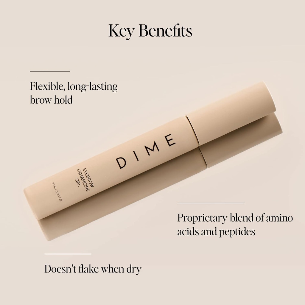 DIME Beauty Eyebrow Enhancing Gel, Clear Eyebrow Gel to Promote Fuller, Thicker, Stronger Brows, 0.20 oz / 6 mL 3