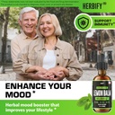 HERBIFY Lemon Balm Tincture - Melissa Officinalis Leaf Liquid Extract - Brain Support and Mood Boost - Lemon Balm Drops for Immune & Cognitive Support - 2 Fl oz 5