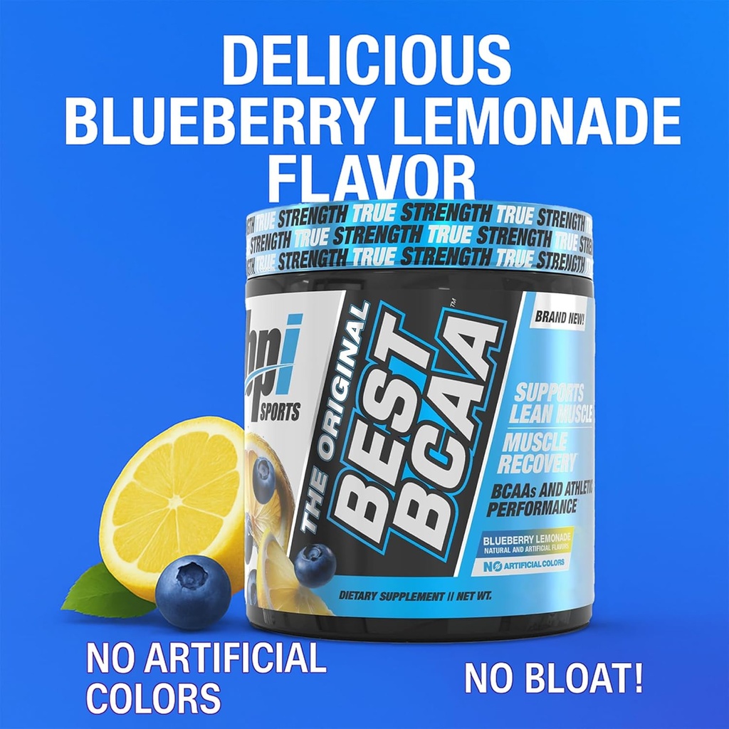 BPI Sports Best BCAA Powder - Muscle Recovery Support - Branched Chain Amino Acids | Building Blocks of Protein and Muscle - Post Workout Recovery – Hydration - Blueberry Lemonade, 30 Servings 3