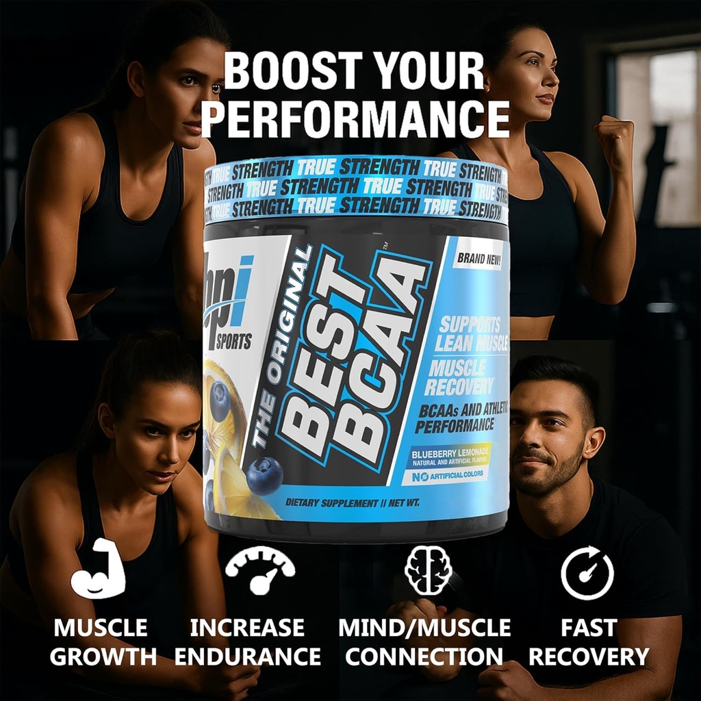 BPI Sports Best BCAA Powder - Muscle Recovery Support - Branched Chain Amino Acids | Building Blocks of Protein and Muscle - Post Workout Recovery – Hydration - Blueberry Lemonade, 30 Servings 5