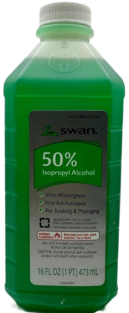 Swan 50% Isopropy Alcohol 16 fl oz (Pack of 1) 2