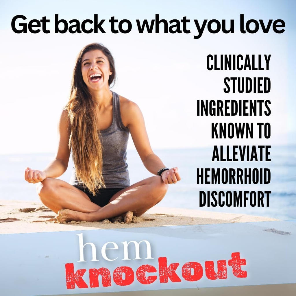 Internal Hemorrhoid Relief Supplement- Fast-Acting Pills for Pain, Swelling & Bleeding - Natural Vein Strengthening Formula - 90 Day Supply - Made in USA 3