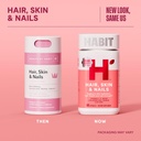Habit Hair, Skin & Nails Supplement 2 Pack (120 Capsules) - New Look, Supports Skin Hydration, Hair & Nail Strength, Biotin 2000mcg, Vitamin A & C, Hyaluronic Acid, Rosehip, Vegan, Non-GMO 3