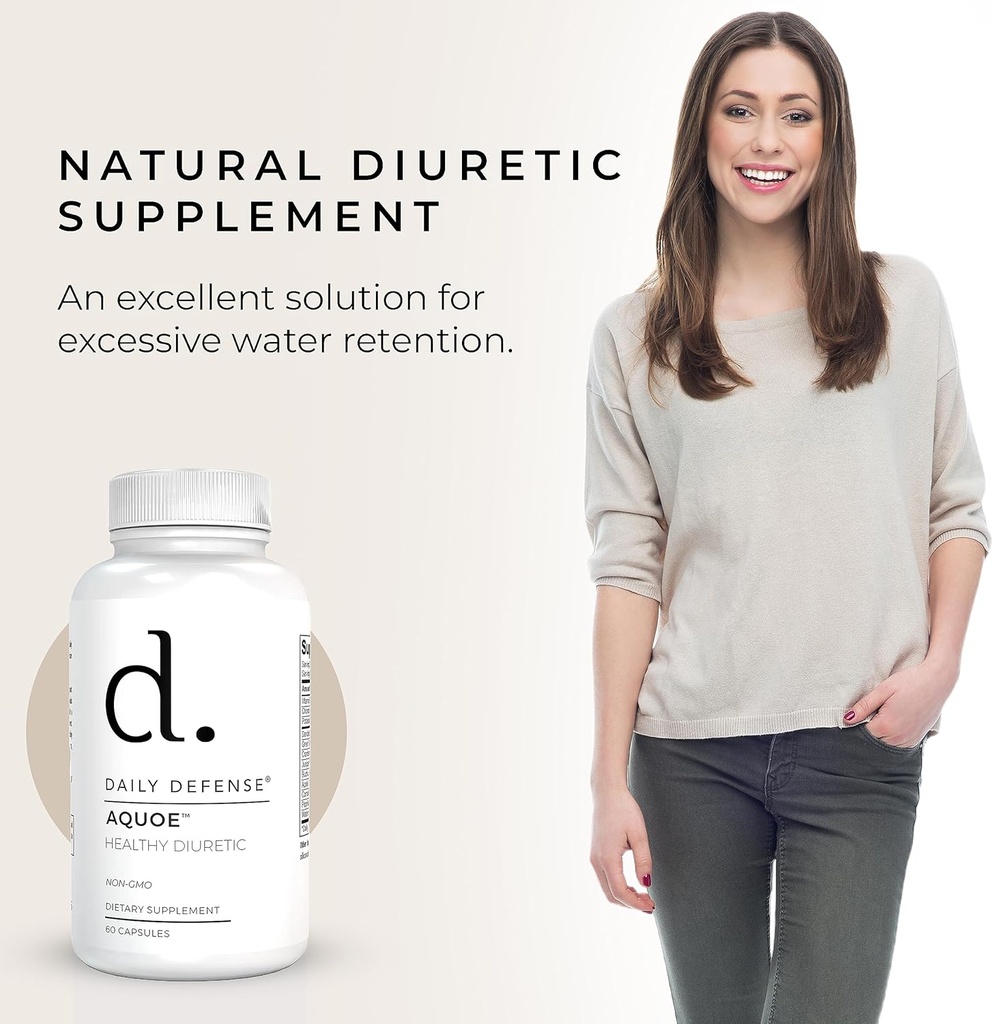 Diuretic Pills - Cranberry Pills with Green Tea, Dandelion, Apple Cider Vinegar & More - AQUOE Water Away Pills for Bloating & Fitness - Water Pills by Daily Defense, 60 Capsules 3