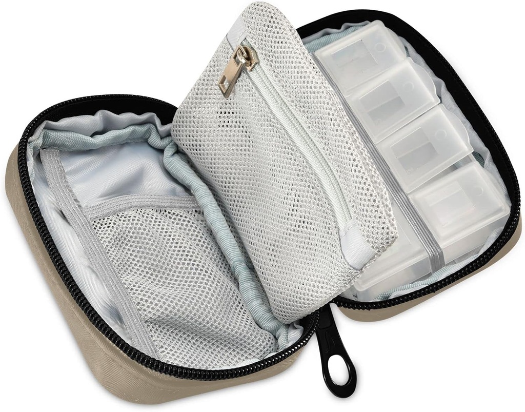 Cute Sea Lion Pill Box 7 Day Pill Case Bag Travel Pill Organizer Bag with Zipper Pill Bag Portable Weekly Case Compact Size for Vitamin Supplement Holder 3