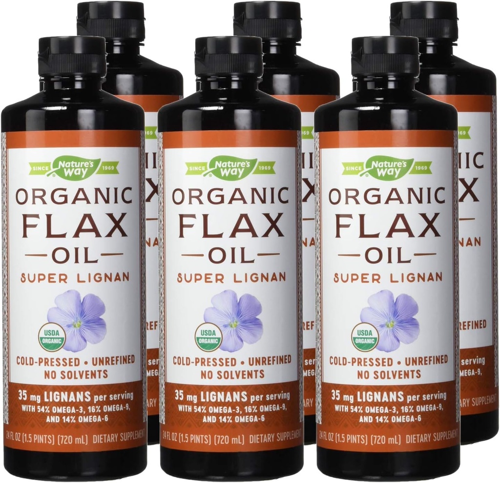 Nature's Way Nature's Way Organic Flax Oil Super Lignan, 24 Fl Ounce (Pack of 6) 5