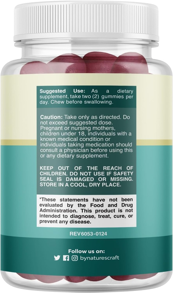 Sugar-Free Extra Strength Calm Magnesium Gummies for Adults - Relaxing Magnesium Citrate Gummies with Elemental Mag - Sleep Aid Soft Chews Raspberry Flavored - Body & Mind Relaxation - 60 Count 3