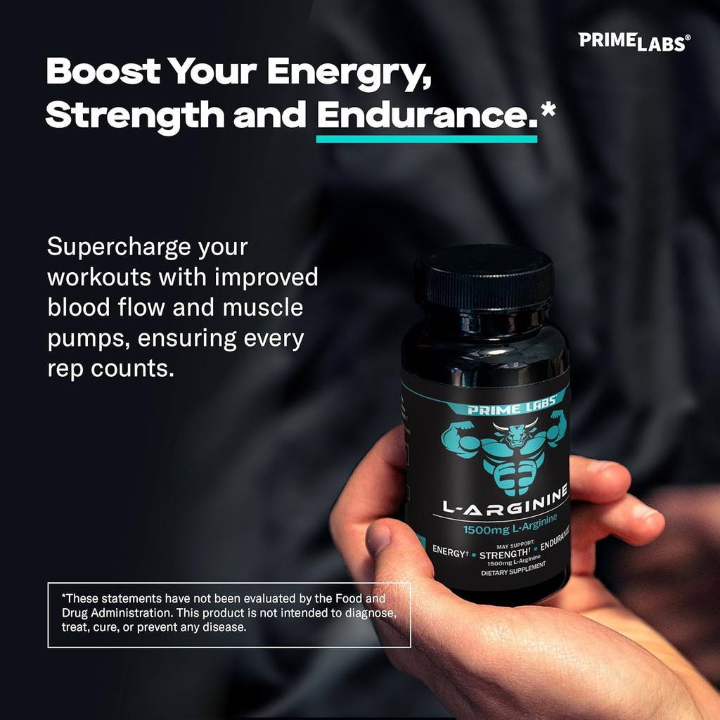 Prime Labs L Arginine (60 ct) + L Glutamine (180 ct) 3