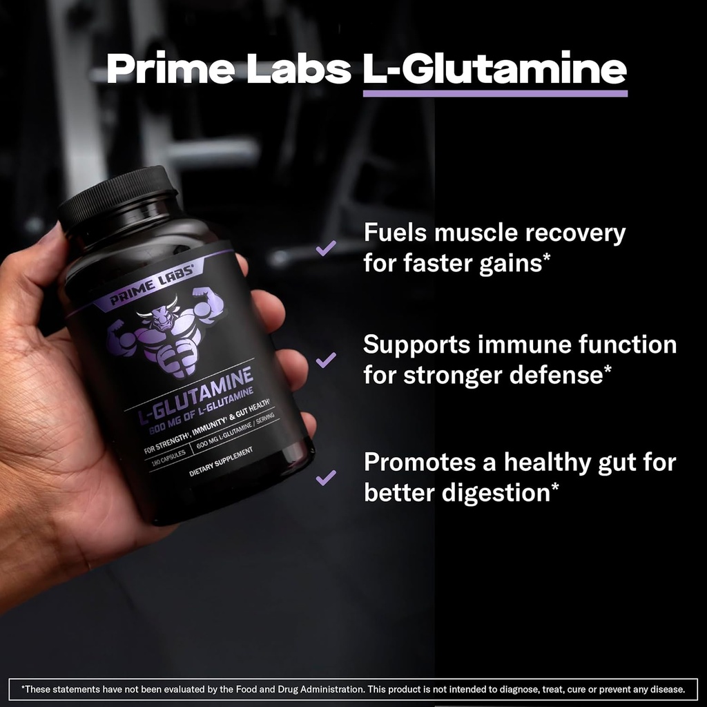 Prime Labs L Arginine (60 ct) + L Glutamine (180 ct) 4