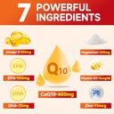 softbear CoQ10 Gummies 400mg Coenzyme Q10 Supplement for Adults, High Absorption coq10 Plus Omega-3, Magnesium, Vitamin B3 & Zinc for Cellular Energy & Antioxidant, Strawberry Flavor 60 Count 4