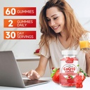 softbear CoQ10 Gummies 400mg Coenzyme Q10 Supplement for Adults, High Absorption coq10 Plus Omega-3, Magnesium, Vitamin B3 & Zinc for Cellular Energy & Antioxidant, Strawberry Flavor 60 Count 6