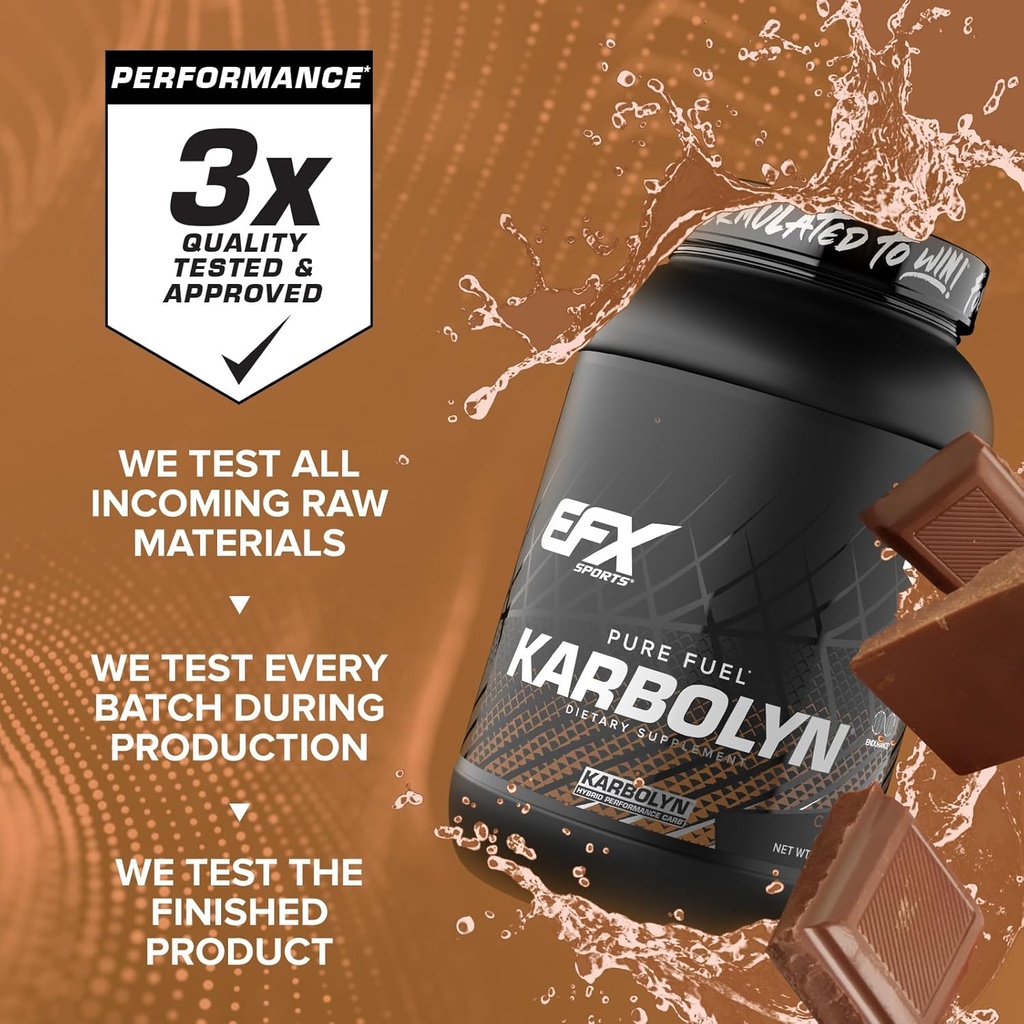EFX Sports Karbolyn Fuel | Fast-Absorbing Carbohydrate Powder | Carb Load, Sustained Energy, Quick Recovery | Stimulant Free | 36 Servings (Chocolate Overload) 6