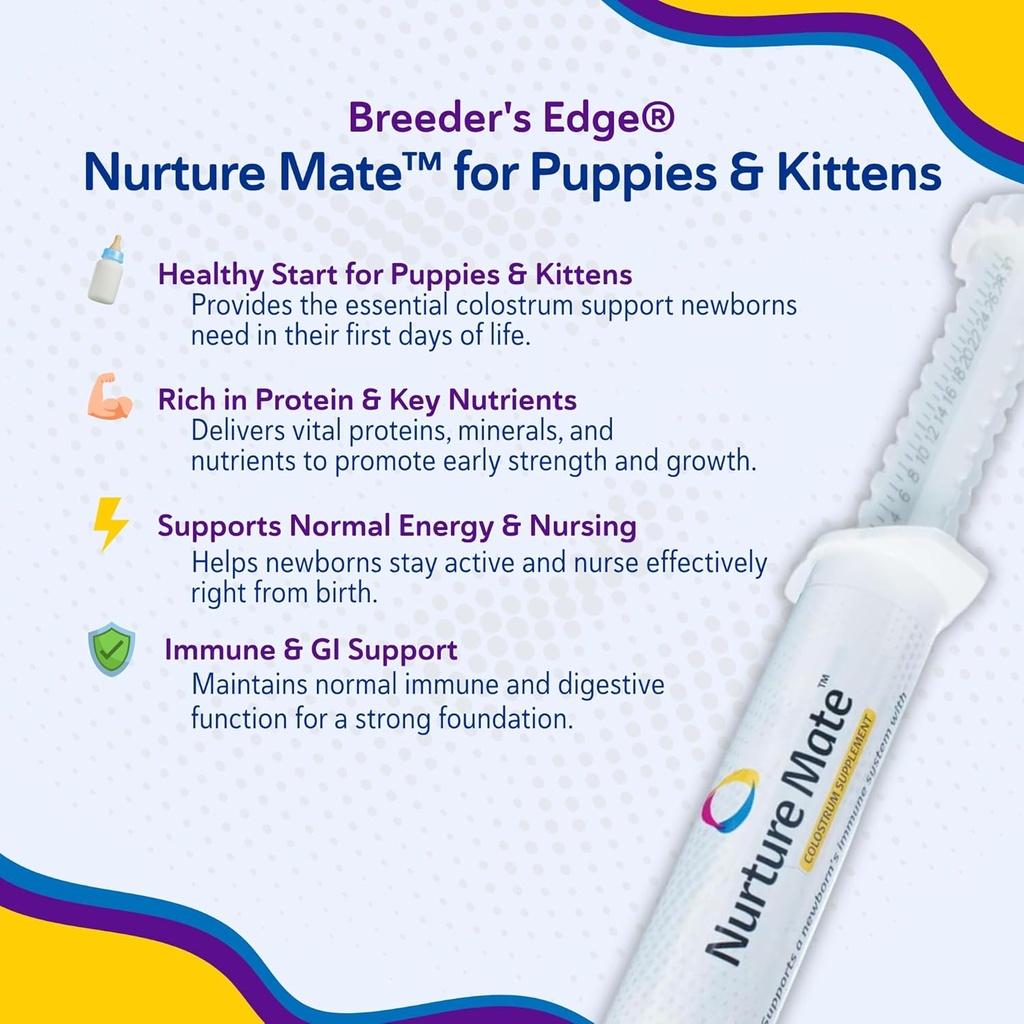 Revival Animal Health Breeder's Edge Nurture Mate - Colostrum Supplement for Puppies & Kittens, Dogs, Cats - 30 ml Paste 4