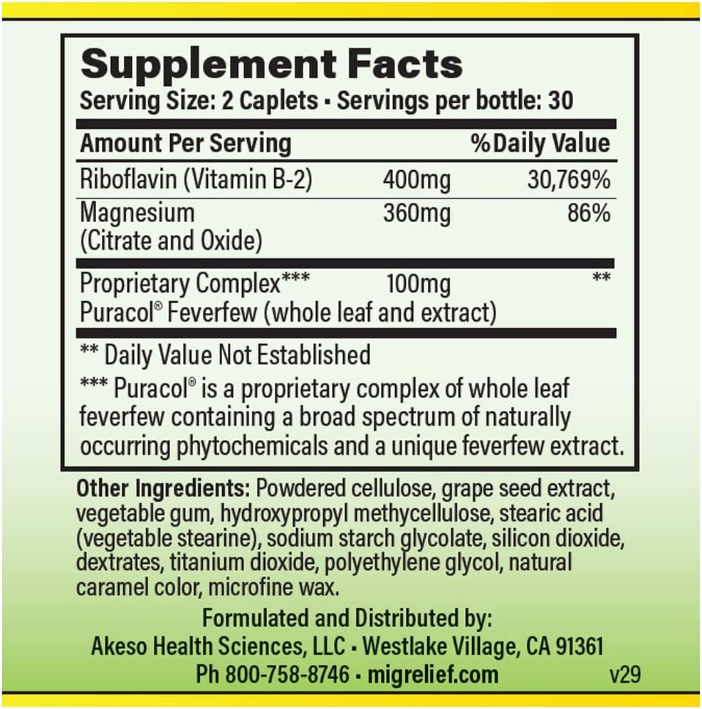 MigreLief Original Formula Triple Therapy with Puracol, 60 Count (Pack of 3) 4