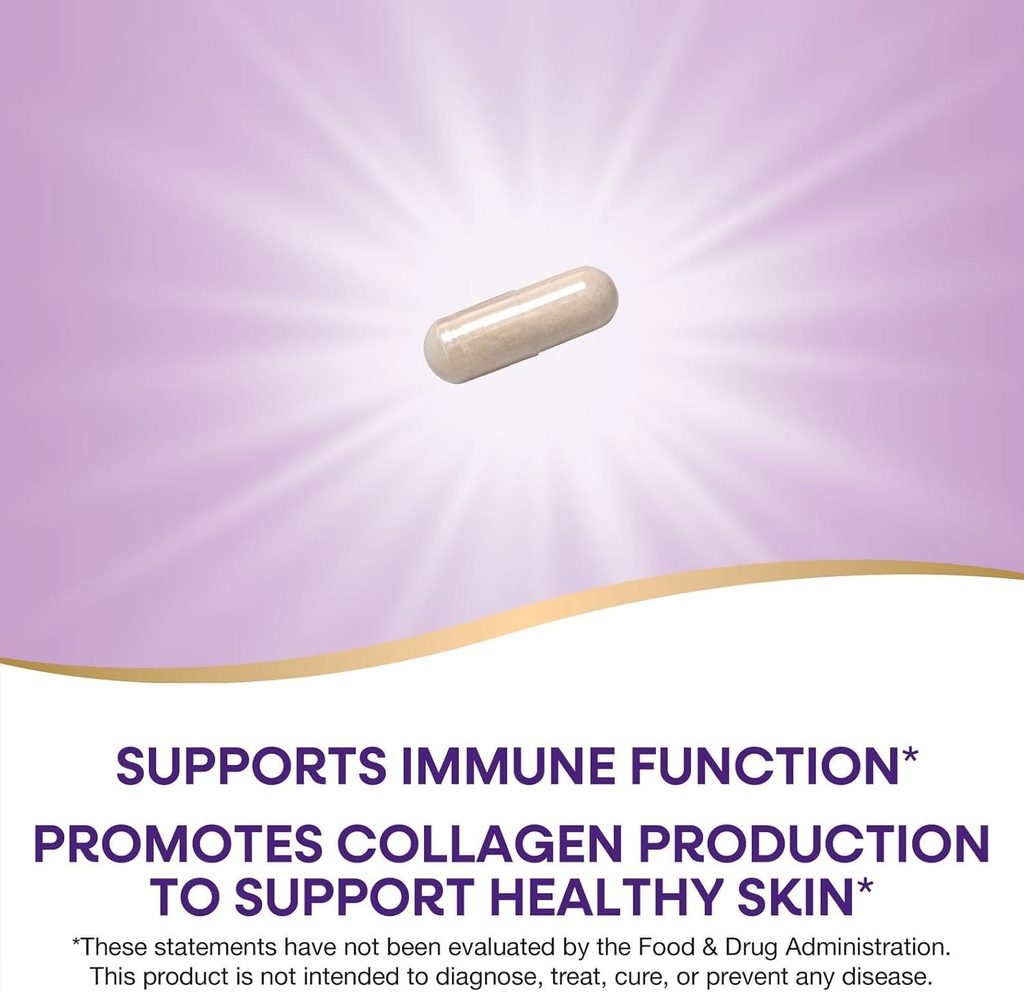 Nature's Way Extra Strength Vitamin C with Bioflavonoids, Promotes Collagen Production for Healthy Skin*, 1g Vitamin C as Ascorbic Acid per Capsule, 250 Vegan Capsules (Packaging May Vary) 4