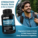 Magnesium Complex Supplement Capsules 500mg - Support Energy, Relaxation, Leg Cramps & Legs - Help Aid Muscle Support Supplements - High Absorption Premium Mag Citrate Oxide - 120 Capsules 4
