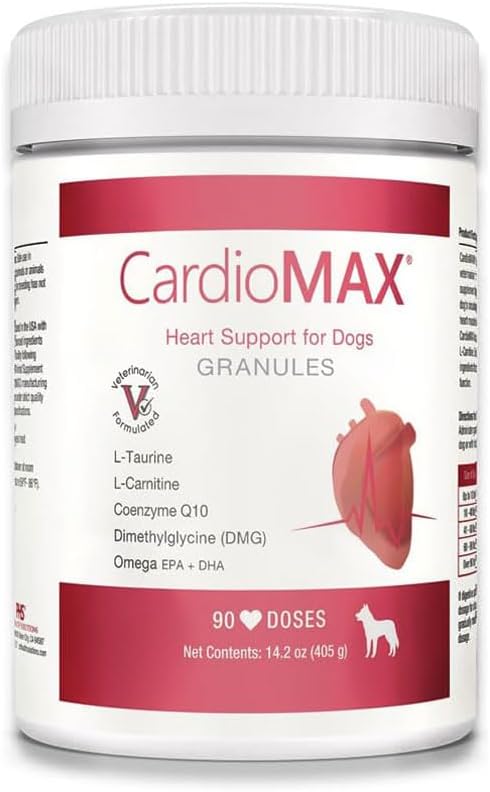 Heart Support Granules for Dogs – Vet-Formulated, Antioxidant-Rich- L-Taurine, L-Carnitine, EPA, DHA, CoQ10- Aids Circulatory Strength, Cardiovascular Support, Heart Muscle Function-USA Made- 90 Doses 2