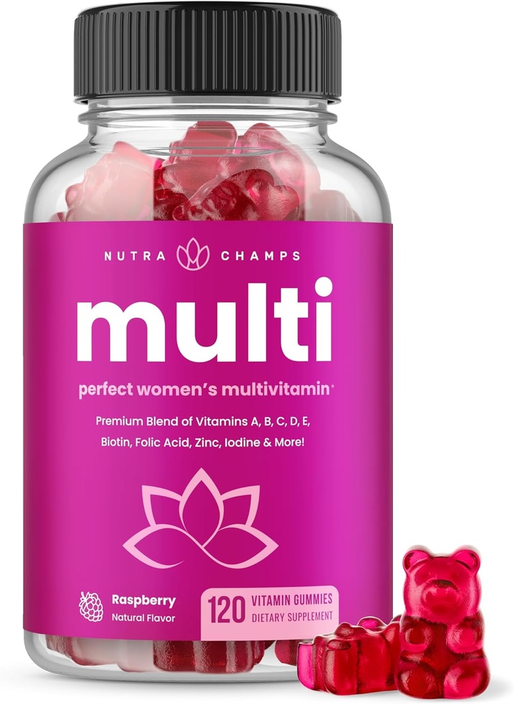 NutraChamps Multivitamin for Women, 120 Count, Vitamins A, B, C, D, E, Biotin, Folic Acid, Womens Gummy Multivitamins, Chewable Daily Multi Gummy Vitamins for Women 2