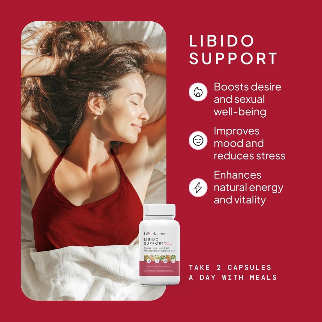 Libido Support for Women, Sensitivity & Desire, Libido Booster for Women with Horny Goat Weed, maca, tribulus, ashwagandha & More - Vegan, USA, Keto, Third-Party Testing - 60 Capsules. 3