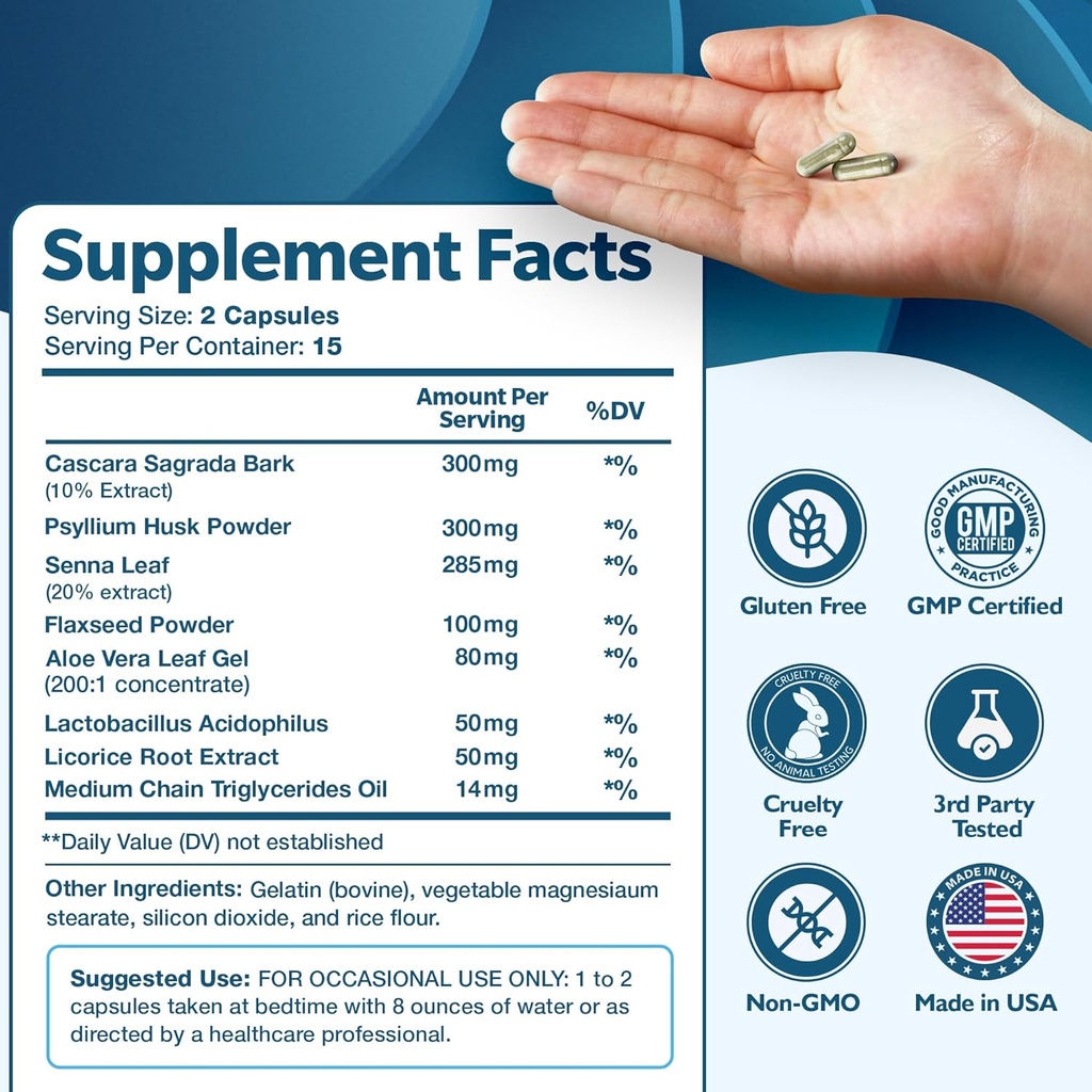 Happee Colon Cleanser & Detox for Weight Loss Support - 15 Day Colon Cleanse Pills & Gut Support Probiotics Men Women - Fast Natural Laxatives Constipation Relief 6